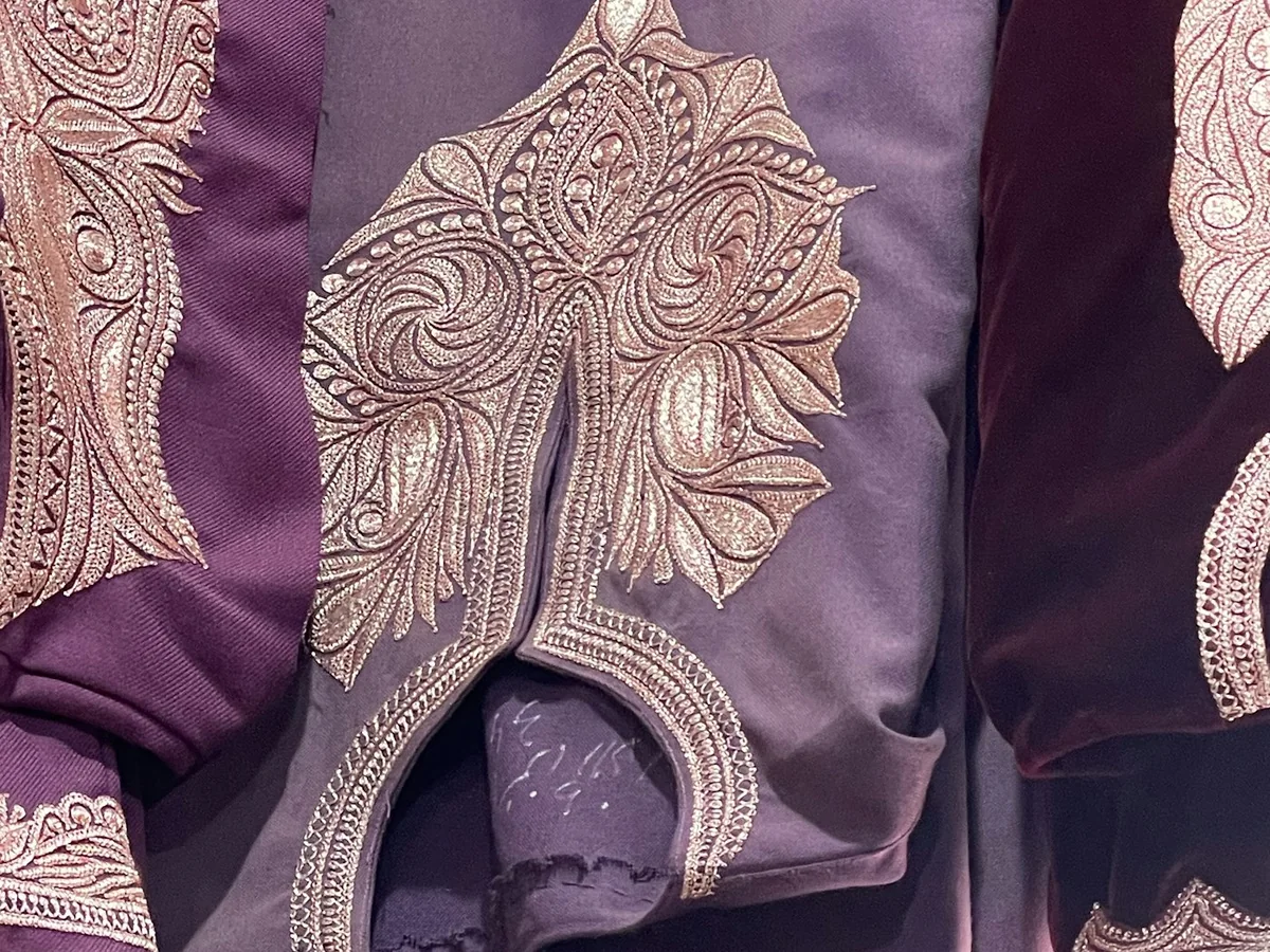 Representative designer saree boutique photography for the fictional product Ziya Embroidered Tissue Saree