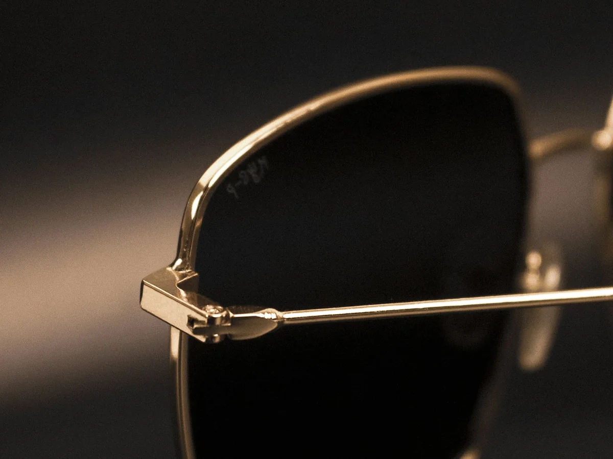 Representative sunglasses and eyewear photography for the fictional product Classic Metal Aviator