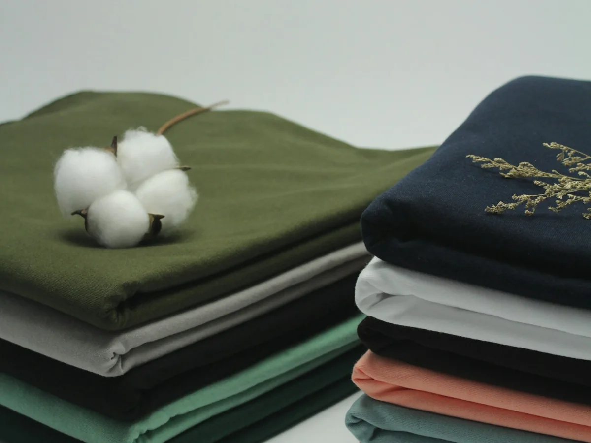 Representative fabric and textile store photography for the fictional product Natural-dye Cotton Fabric