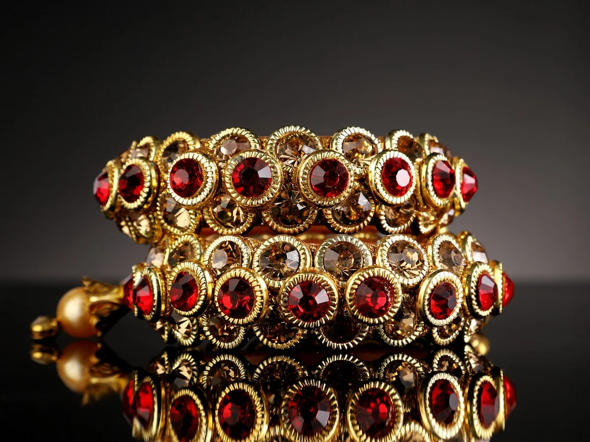 Representative gemstone jewellery photography for the fictional product Ruby Vermeil Ring