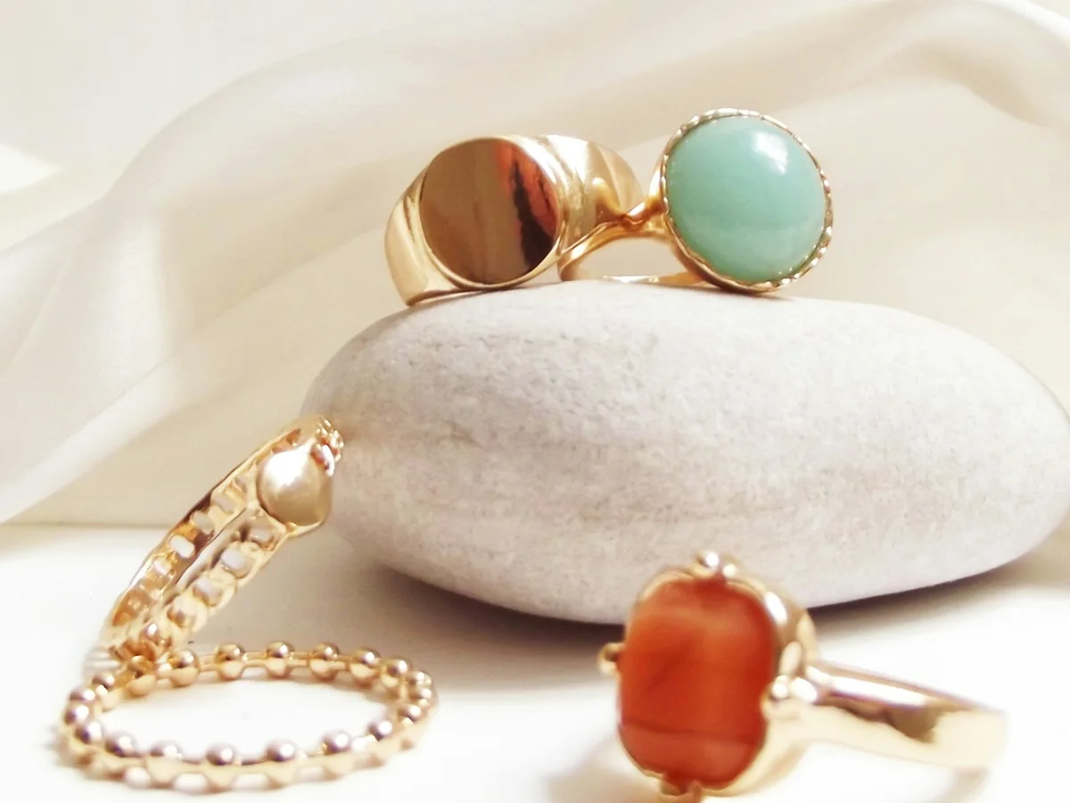 Representative gemstone jewellery photography for the fictional product Colour Story Earrings