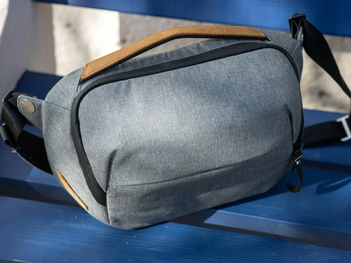 Representative handbag and purse store photography for the fictional product Everyday Sling Bag