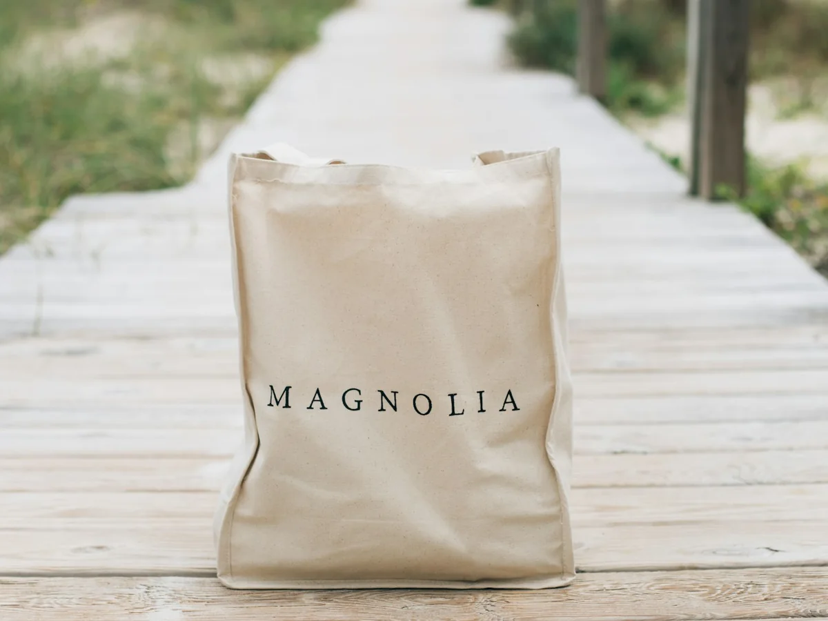 Representative handbag and purse store photography for the fictional product Canvas Travel Carryall