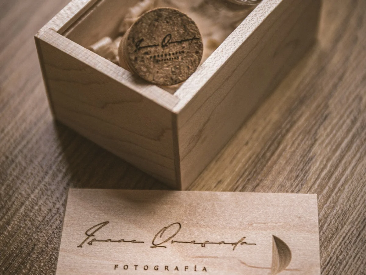 Representative handicrafts store photography for the fictional product Carved Wood Keepsake Box