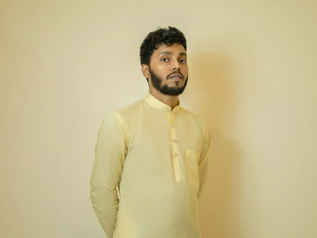 Representative men's ethnic wear photography for the fictional product Abeer Cotton Kurta