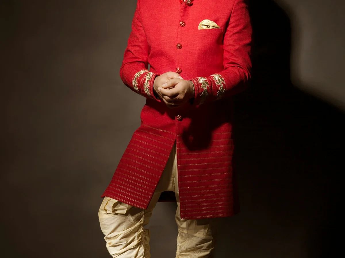 Representative men's ethnic wear photography for the fictional product Riyasat Nehru Jacket