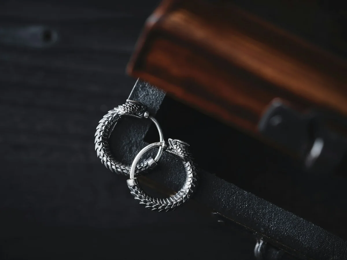 Representative silver jewellery store photography for the fictional product Chaandi 925 Hoops