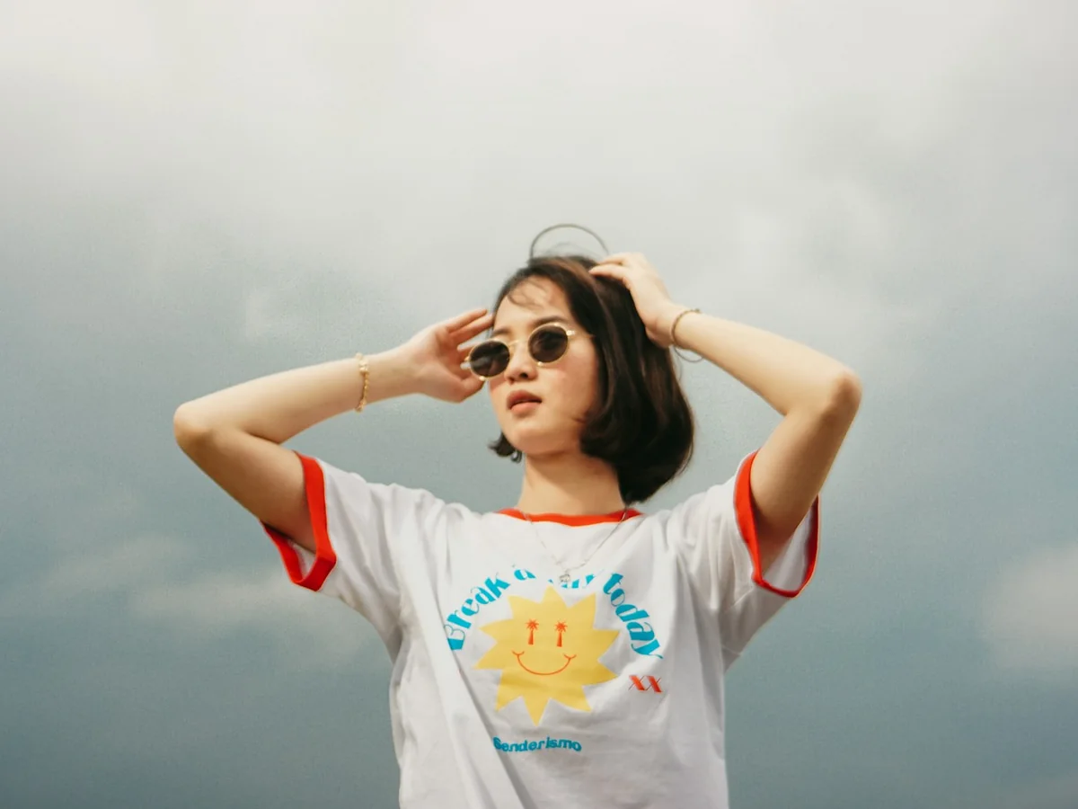 Representative t-shirt store photography for the fictional product Make Good Things Tee