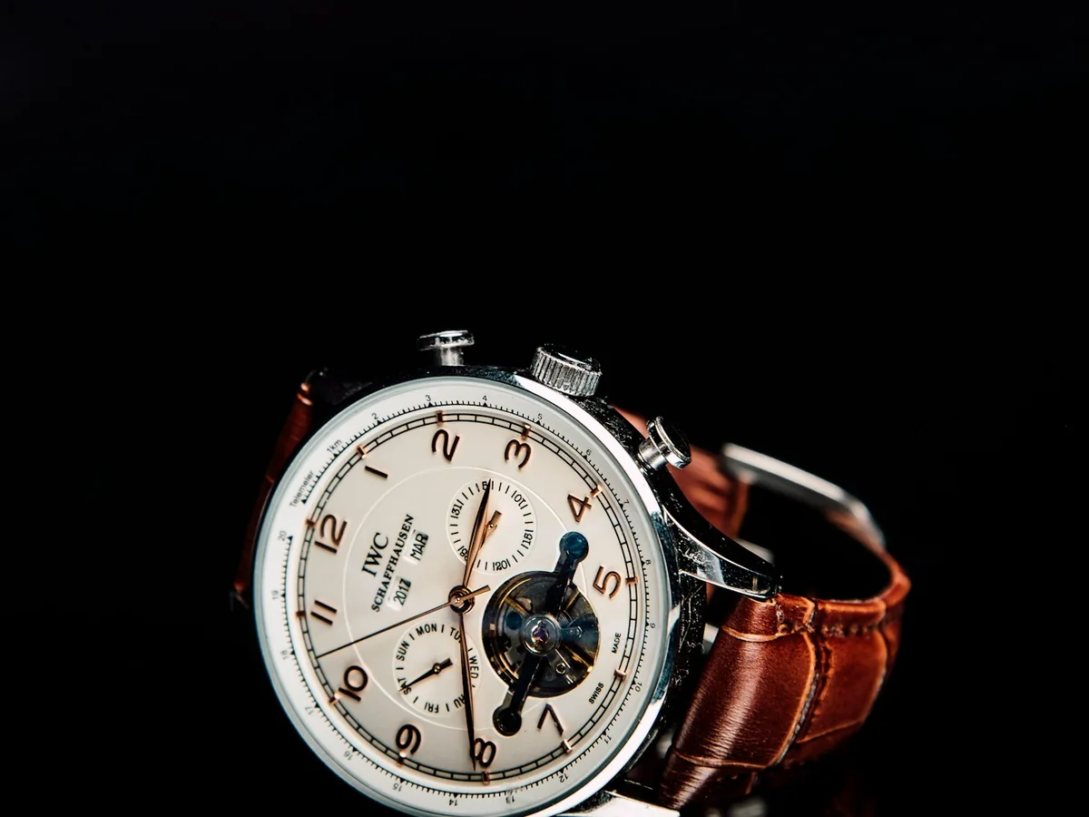 Representative watch store photography for the fictional product Second Story Classic Watch