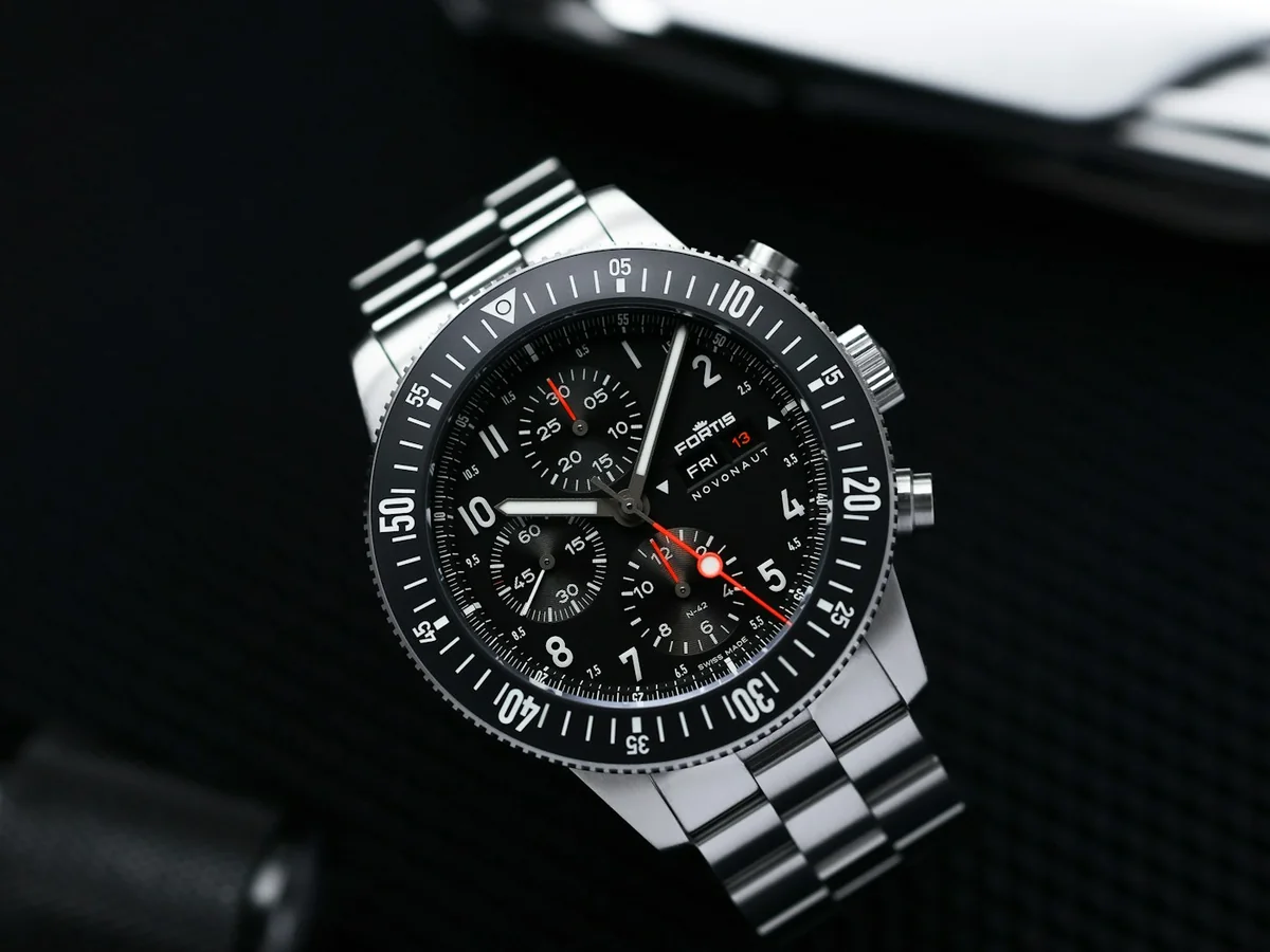 Representative watch store photography for the fictional product Sport Chronograph