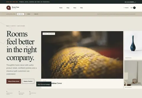 Essential coded home decor store storefront home preview for Room Tone