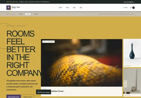 Modern coded home decor store storefront home preview for Room Tone