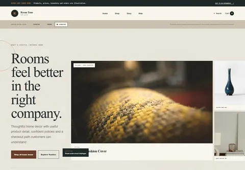 Signature coded home decor store storefront home preview for Room Tone