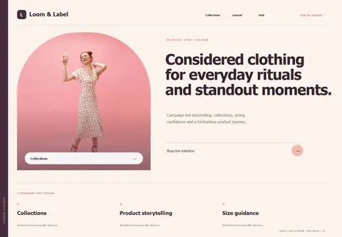 Editorial complete homepage preview for Fashion boutique