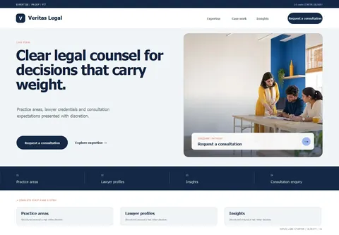 Clarity complete homepage preview for Law firm