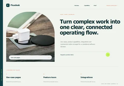 Editorial complete homepage preview for SaaS product website